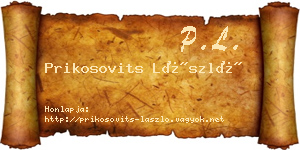 Prikosovits László névjegykártya